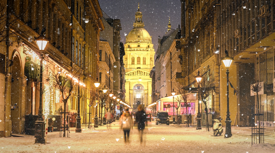 street with capital building